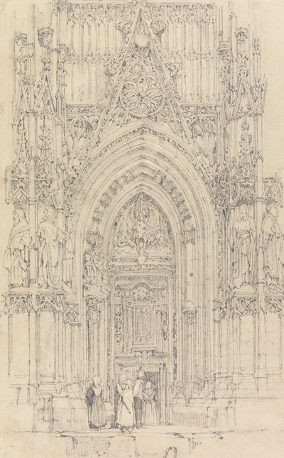 Iglesia de San Wulfran, Abbeville: La puerta norte de la fachada oeste de Richard Parkes Bonington