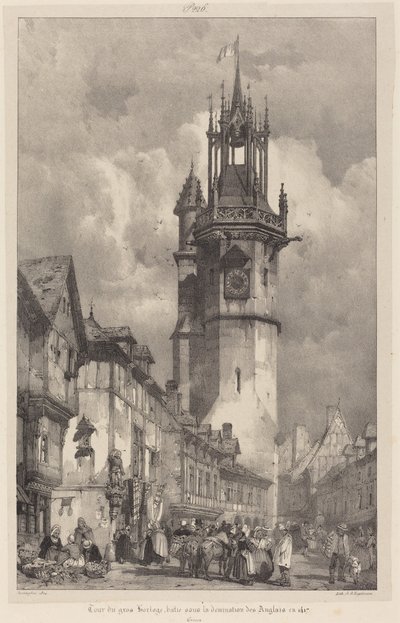 Torre del Gros-Horloge, Évreux de Richard Parkes Bonington