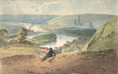 Vista de Rouen desde la colina de Santa Catalina, 1821-22 de Richard Parkes Bonington