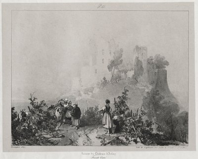 Viajes pintorescos y románticos en la antigua Francia, Franco Condado: Ruinas del castillo de Arlay de Richard Parkes Bonington