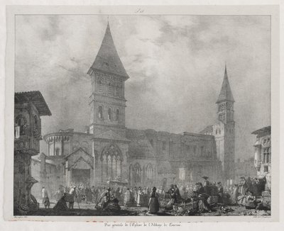 Viajes pintorescos y románticos en la antigua Francia, Franco Condado: Iglesia de la abadía de Tournus de Richard Parkes Bonington