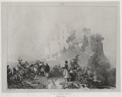 Viajes pintorescos y románticos en la antigua Francia, Franco Condado: Ruinas del castillo de Arlay de Richard Parkes Bonington
