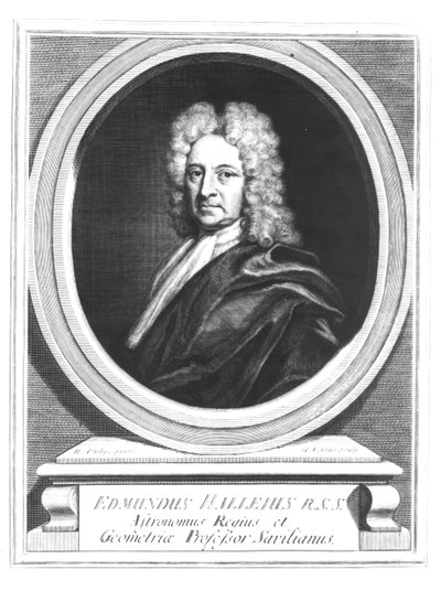 Retrato de Edmond Halley (1656-1742), grabado por George Vertue (1684-1756) de Richard Philips