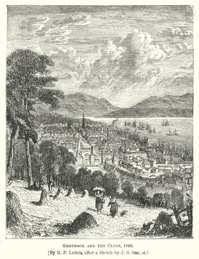 Greenock y el Clyde de Richard Principal (after) Leitch