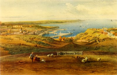 Vista general de Guernsey desde Port George de Richard Principal Leitch