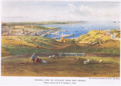 Vista general de Guernsey desde Port George de Richard Principal Leitch
