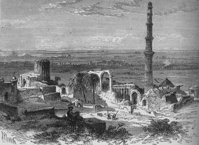Vista en los alrededores de Delhi, c1880 de Richard Principal Leitch