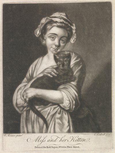 La señorita y su gatito (Vida rural) de Richard Purcell