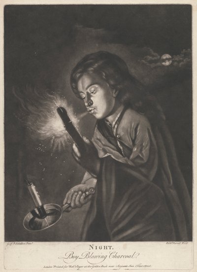 Noche - Niño que sopla Carbón de Richard Purcell