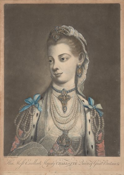 Reina Carlota, c.1762 (grabado) de Richard Purcell