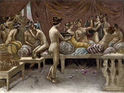 Ilustración de Richard Ranft (1862 - 1931) para Lucien de Samosate (aprox. 125 - 192): las cortesanas de Richard Ranft