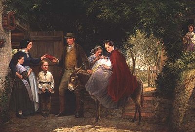 Partiendo para el bautizo de Richard Redgrave