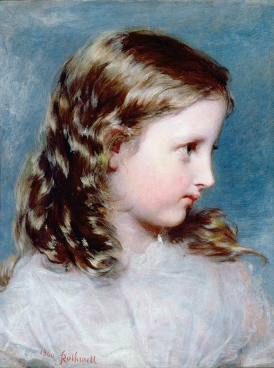 Cabeza de una niña, 1860 de Richard Rothwell