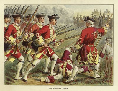 Épocas del ejército británico - La época georgiana de Richard Simkin
