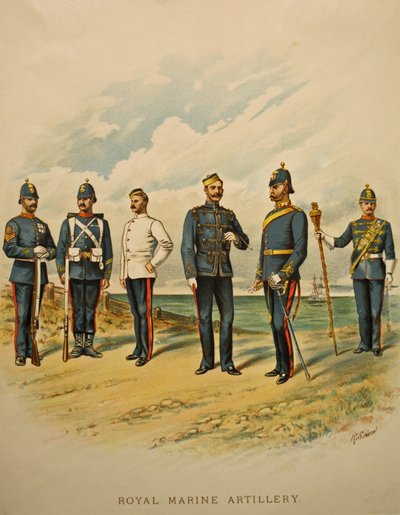 Artillería Real de la Marina, 1897 de Richard Simkin