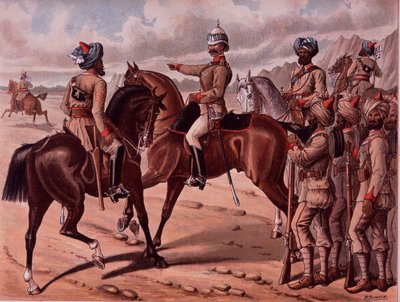 El Cuerpo de Guías, c.1895 (litografía en color) de Richard Simkin