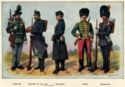Tipos del Ejército Belga, 1919 de Richard Simkin