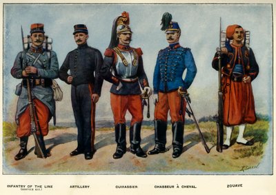 Tipos del ejército francés, 1919 de Richard Simkin