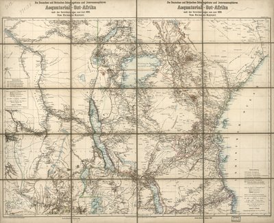 Los Protectorados y Esferas de Interés Alemanas y Británicas en el África Oriental Ecuatorial : después de los Acuerdos de Junio de 1890 de Richard; Sprigade Kiepert