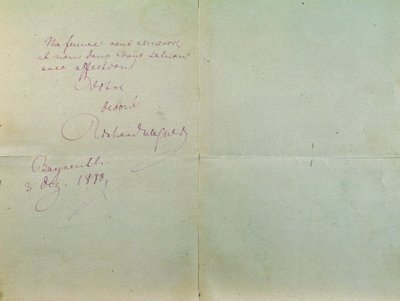 Carta manuscrita de Richard Wagner a Luigi Mancinelli, 3 de diciembre de Richard Wagner