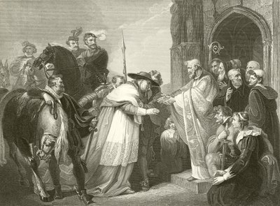 El cardenal Wolsey en la abadía de Leicester de Richard Westall