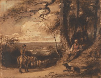 Conversación en una carretera rural de Richard Westall