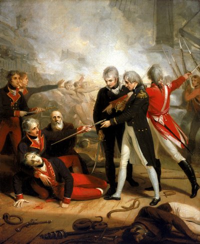Horatio Nelson (1758-1805) recibiendo la espada de la rendición del 