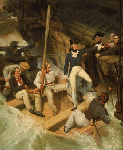Nelson abordando un barco capturado, 20 de noviembre de 1777 de Richard Westall