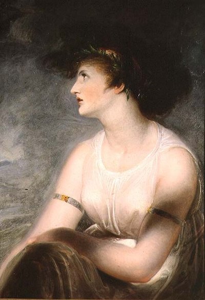 Retrato de la esposa del artista como Safo de Richard Westall