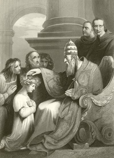 El Príncipe Alfredo ante el Papa León III de Richard Westall