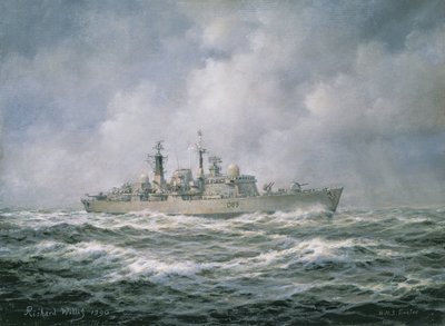 H.M.S. Exeter en el mar, 1990 de Richard Willis