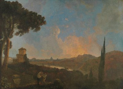 Vista del Tíber con Roma a lo lejos de Richard Wilson
