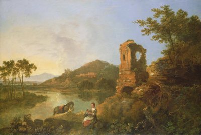 Villa de Cicerón (óleo sobre lienzo) de Richard Wilson