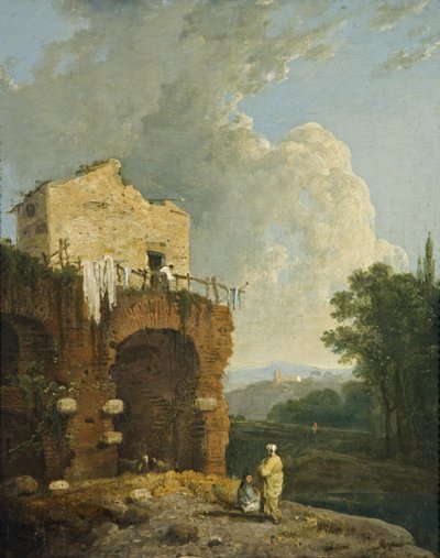 Villa Tívoli de Adriano, c.1765 (óleo sobre lienzo) de Richard Wilson