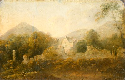 Paisaje con una cabaña de Richard Wilson