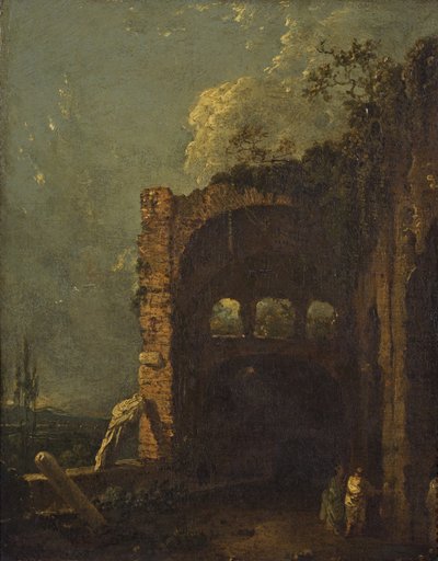 Villa Tivoli de Mecenas, c.1765 (óleo sobre lienzo) de Richard Wilson