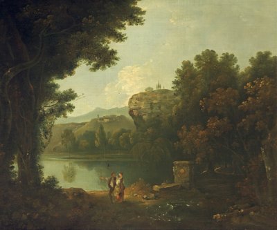 En el Tíber, cerca de Roma (óleo sobre lienzo) de Richard Wilson