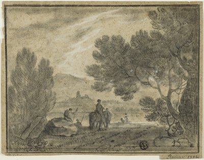 Campamento romano con figuras de Richard Wilson
