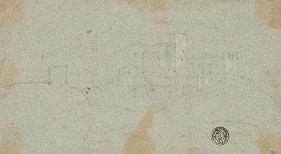 Boceto de fortaleza en la colina de Richard Wilson