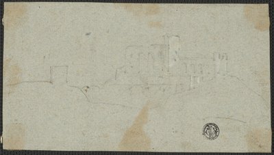 Boceto de fortaleza en colina de Richard Wilson
