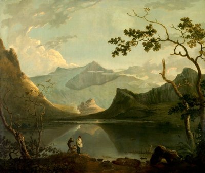 Snowdon desde Llyn Nantlle, Norte de Gales, c.1765-67 (óleo sobre lienzo) de Richard Wilson