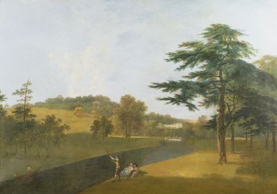 Vista sur de Wilton House, al otro lado del Nadder (óleo sobre lienzo) de Richard Wilson
