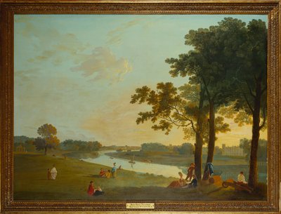 Syon House desde los jardines de Richmond (óleo sobre lienzo) de Richard Wilson