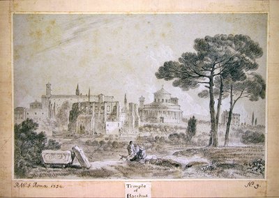 Templo de Baco (lápiz y aguada sobre papel) de Richard Wilson