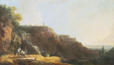 La Gran Cascada y la Villa de Mecenas en Tívoli de Richard Wilson