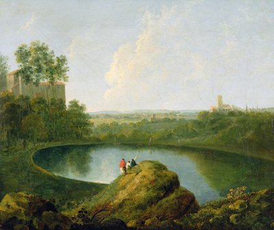 La cabeza del lago Nemi (óleo sobre lienzo) de Richard Wilson
