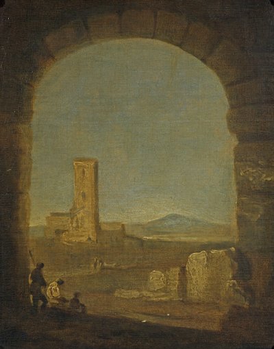 Torre del Fiscale, cerca de Roma, Italia, c.1775 (óleo sobre lienzo) de Richard Wilson