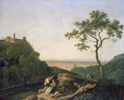 Vista en Tivoli (óleo sobre lienzo) de Richard Wilson