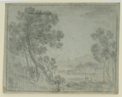 Vista en Italia (tiza negra sobre papel) de Richard Wilson