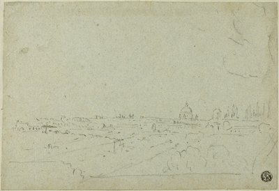 Vista de San Pedro desde el Palacio de los Césares, con el Circo Máximo debajo de Richard Wilson